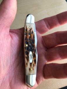 Case Amber Bone Peach Seed Jig Muskrat 