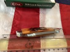 2004 Case xx Russlock Knife w/ Super Vintage Amber Carved Bone Handles (mdl# V61953L) -NOS Orig box