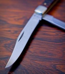 1983 2-blade Case Slimline Trapper - brown delrin 