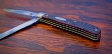 1983 2-blade Case Slimline Trapper - brown delrin 