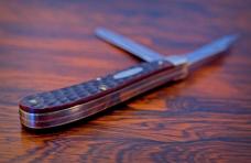 1983 2-blade Case Slimline Trapper - brown delrin 