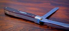 1983 2-blade Case Slimline Trapper - brown delrin 