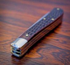 1983 2-blade Case Slimline Trapper - brown delrin 