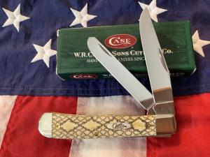 2004 Case xx Mdl 6254 SS Trapper w Great Antique Rattlesnake Bone Handles -NOS in Orig box