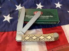 2004 Case xx (Mdl# 6254 SS) Trapper w/ Great Antique Rattlesnake Bone Handles -NOS in Orig box
