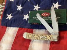 2004 Case xx (Mdl# 6254 SS) Trapper w/ Great Antique Rattlesnake Bone Handles -NOS in Orig box