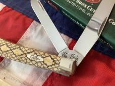 2004 Case xx (Mdl# 6254 SS) Trapper w/ Great Antique Rattlesnake Bone Handles -NOS in Orig box