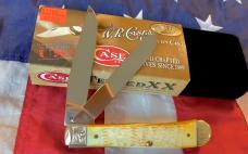 2004 Case xx (Mdl# 6254 SS) Trapper w/ Natural Bone Handles & Scrolled Bolsters in Black velvet box
