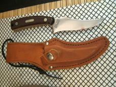 SCHRADE OLD TIMER USA 152 SHARPFINGER & 158OT GUTHOOK SKINNER CARBON STEEL FIXED BLADE KNIFE/ SHEATH