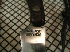 SCHRADE OLD TIMER USA 152 SHARPFINGER & 158OT GUTHOOK SKINNER CARBON STEEL FIXED BLADE KNIFE/ SHEATH