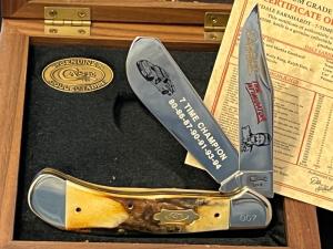 CASE XX Stag Jumbo 007 4-58Dale Earnhardt 7 Time Champion W62100 Factory Error BladeBox Mint 