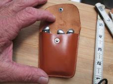 VTG COLONIAL PROV USA Hobo Knife w/ Fork Can Opener Cap Lifter Suede Pouch
