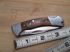 DULUTH Trading Wood Handle BEAVER Shield Lockback Knife 