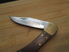VTG 1915 FOUNDERS George Louis Joseph Wood Handle Lockback Knife 