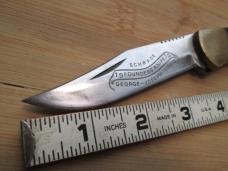 VTG 1915 FOUNDERS George Louis Joseph Wood Handle Lockback Knife 