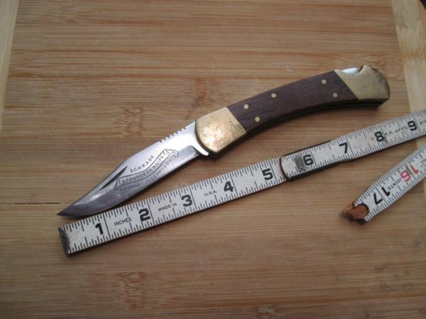 VTG 1915 FOUNDERS George Louis Joseph Wood Handle Lockback Knife 