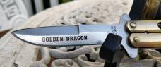 Golden Dragon Taylor Seto Small Butterfly Knife - VERY GOOD