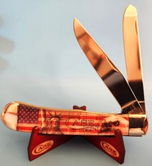 Discontinued 2025 Case Patriotic CCI White Synthetic Trapper 4254SS