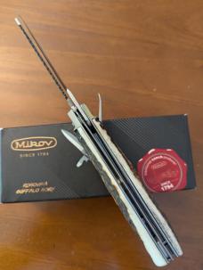 NIB 2 BLADE STAG MIKOV PREDATOR DAGGER BLADE FISHING AUTOMATIC 