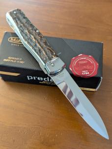 NIB 2 BLADE STAG MIKOV PREDATOR DAGGER BLADE FISHING AUTOMATIC 