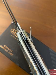 NIB 2 BLADE STAG MIKOV PREDATOR DAGGER BLADE FISHING AUTOMATIC 