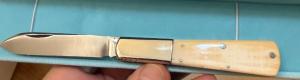 Rare Bob Cargill Custom One Arm Razor Swing Lock Pocket Knife Bone 1 Of 100 Near Mint