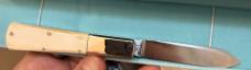 Rare Bob Cargill Custom One Arm Razor Swing Lock Pocket Knife Bone 1 Of 100. Near Mint!