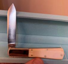 Rare Bob Cargill Custom One Arm Razor Swing Lock Pocket Knife Bone 1 Of 100. Near Mint!