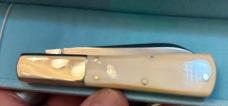 Rare Bob Cargill Custom One Arm Razor Swing Lock Pocket Knife Bone 1 Of 100. Near Mint!