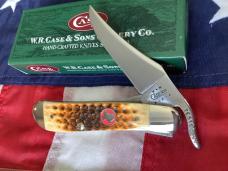 2004 Case xx Russlock Knife w/ Super Honey Bone Handles (mdl# 61953L SS) +Texas Shield -NOS Orig box