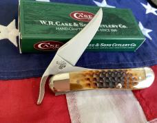 2004 Case xx Russlock Knife w/ Super Honey Bone Handles (mdl# 61953L SS) +Texas Shield -NOS Orig box