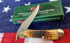 2004 Case xx Russlock Knife w/ Super Honey Bone Handles (mdl# 61953L SS) +Texas Shield -NOS Orig box