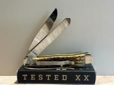 2026 Amber Bone Trapper With Pocket Clip (6254c ss) New In Orignal Box.
