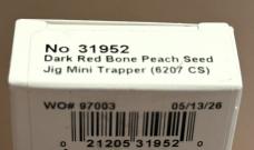 2026 Case XX™ Peach Seed Jigged Dark Red Bone Mini Trapper Carbon Steel Pocket Knife 31952
