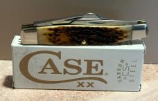 2026 Case XX™ Jigged Amber Bone Large Stockman Carbon Steel Pocket Knife 00204 New In Box