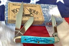 Case xx 1st Run Stockman Knife (MDL# 63087 SS) w/ Sweet Caribbean Blue Bone Handles -NOS & M/NM