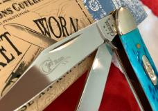 Case xx 1st Run Stockman Knife (MDL# 63087 SS) w/ Sweet Caribbean Blue Bone Handles -NOS & M/NM