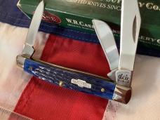 2005 Case xx Stockman Knife (MDL# 63087 SS) w/ Nice Dark Blue Bone Handles -NOS & M/NM