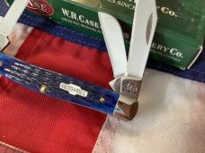 2005 Case xx Stockman Knife (MDL# 63087 SS) w/ Nice Dark Blue Bone Handles -NOS & M/NM