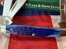 2005 Case xx Stockman Knife (MDL# 63087 SS) w/ Nice Dark Blue Bone Handles -NOS & M/NM