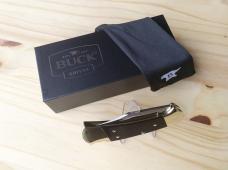 Buck 112 Ranger Slim Elite Heritage Knife - Brass Bolsters MagnaCut Blade - New