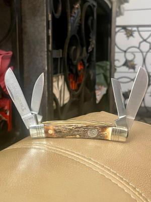 Boker Tree Brand Congress Genuine Stag Bone 1095 Carbon Steel Blades