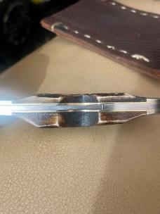 Boker Copperhead D2 Carbon Steel Lockback Knife Stag Handles