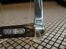 SCHRADE OLD TIMER 18OT MIGHTY MITE U.S.A. VINTAGE 1095 CARBON STEEL BLADE LINER LOCK POCKET KNIFE