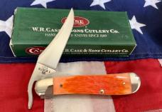 2002 Case xx Russlock Knife w/ Tequila Sunrise Bone Handles & Rare Bullet Shield -mdl# 61953L SS