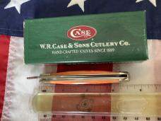 2002 Case xx Russlock Knife w/ Tequila Sunrise Bone Handles & Rare Bullet Shield -mdl# 61953L SS
