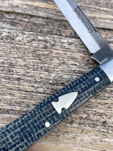 NORTHWOODS ** GEC BLUEBERRY BURLAP HAWTHORNE JACK KNIFE W/SHEATH