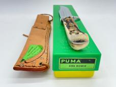1971 PUMA Germany 6396 Genuine Stag Handmade Original Bowie w/ OMP Box & Sheath