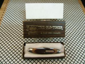 SCHRADE NY OLD TIMER 108OT JR STOCKMAN VINTAGE USA NOS 1095 CARBON STEEL BLADES POCKET KNIFE