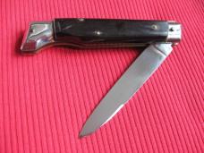 Vintage Italian INDIANA 8" Slant Bolster HORN Switchblade Knife